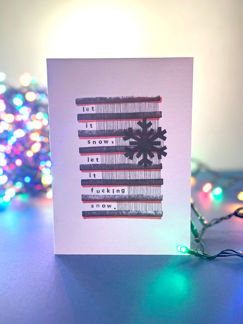 Sweary Christmas card with Let it Fucking Snow