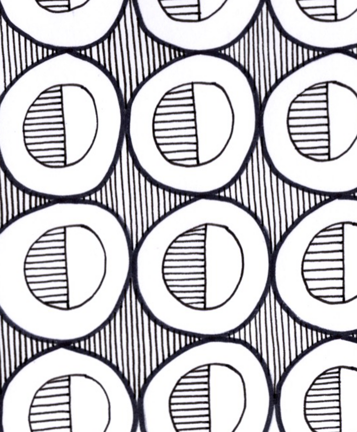 This doodle was created using a Sharpie and a 0.3 Unipin Fineliner. It's on A4 white 160gsm paper and is a one off piece.