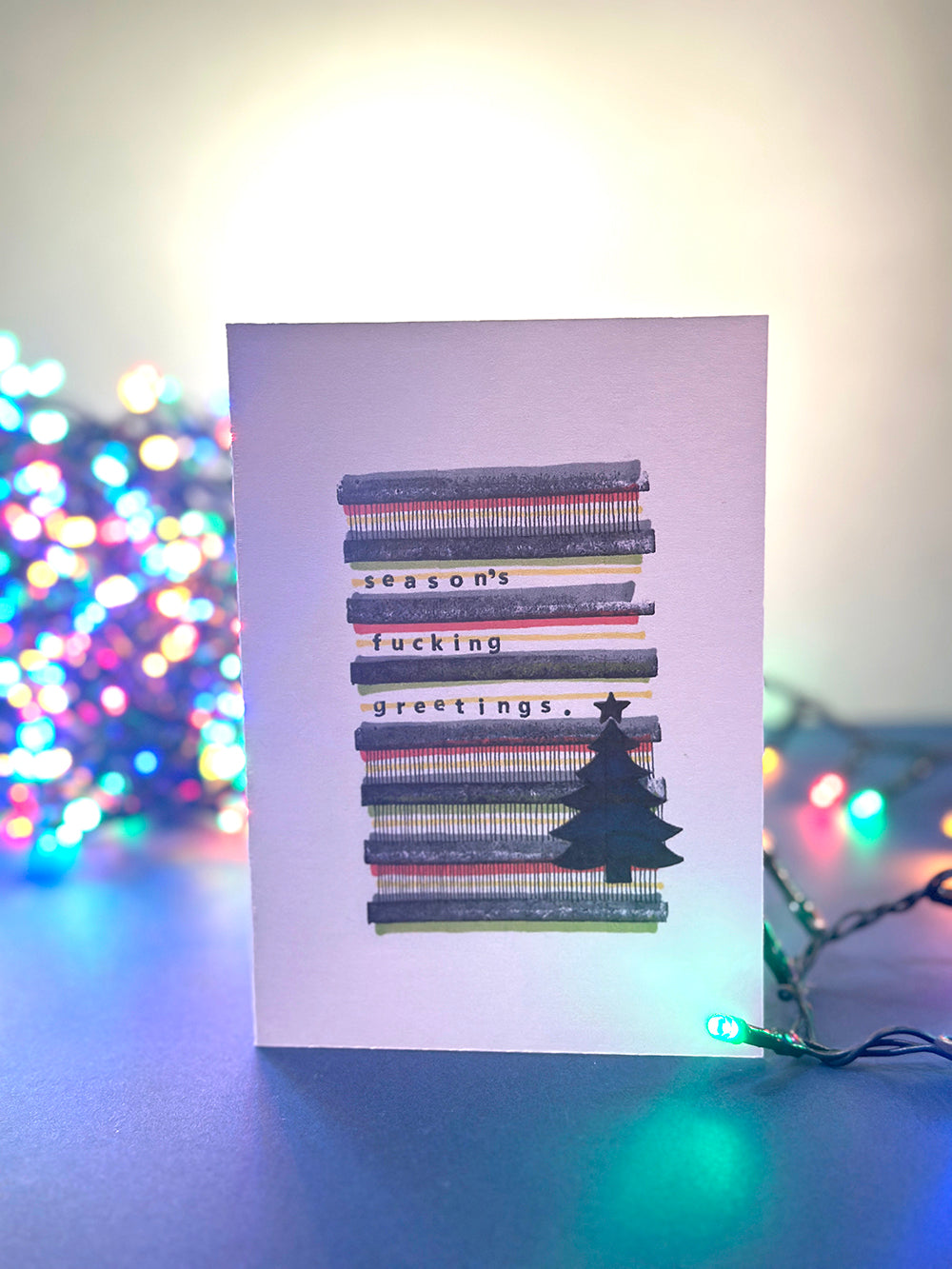Sweary Christmas card with Season's Fucking Greetings